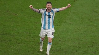 Pictured is Lionel Messi