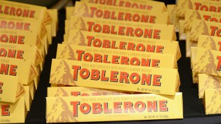 Pictured are Toblerone chocolate bars