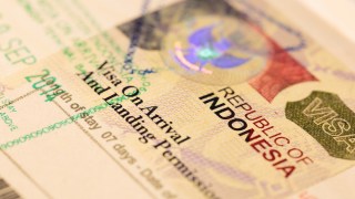 Pictured is an Indonesian visa. Bali wants to restrict visas on arrival for Ukrainian and Russian travellers