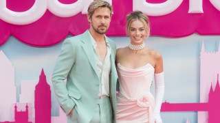 pictured is Margot Robbie and Ryan Gosling, both supporting the actors strike