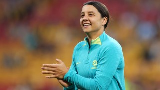 Pictured is Matildas captain Sam Kerr