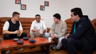 pictured are the Engineers from RMIT who used ground coffee to make cement.