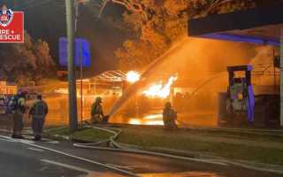 petrol station fire