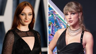 pictured is Sophie Turner and Taylor Swift