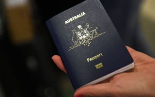 pictured is an Australian passport, to illustrate passport-free travel at the airport